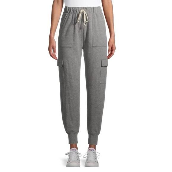 No Boundaries gray cargo jogger sweatpants Size XS Slim Leg High Rise - Picture 2 of 14
